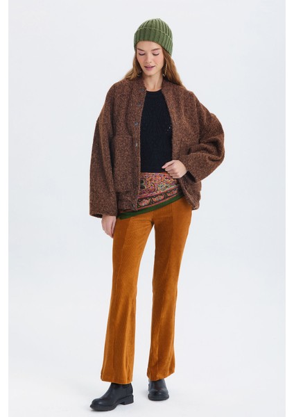 Örgü Katlamalı Unisex Kışlık Bere Haki fiyatları