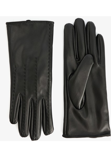 Siyah Jolie Suni Deri Eldiven