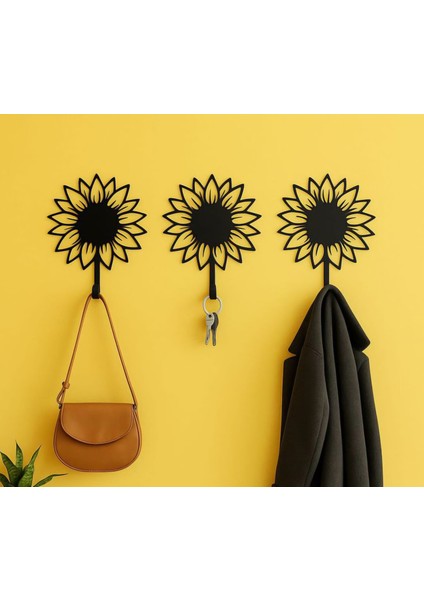 Farklı Desenli Siyah Metal Duvar Askısı | Modern & Tarz Ev Aksesuarları