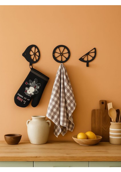 Farklı Desenli Siyah Metal Duvar Askısı | Modern & Tarz Ev Aksesuarları