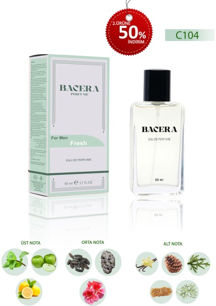 C104 Fresh Erkek Parfüm 50 ml