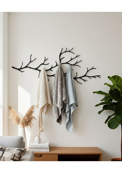 Farklı Desenli Siyah Metal Duvar Askısı | Modern & Tarz Ev Aksesuarları fiyatları