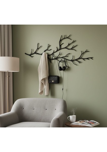 Farklı Desenli Siyah Metal Duvar Askısı | Modern & Tarz Ev Aksesuarları fırsatları