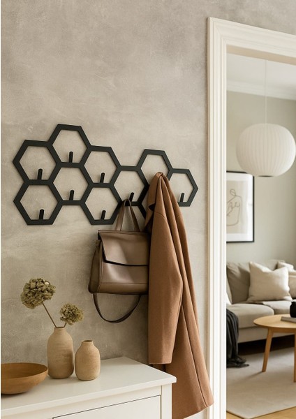 Farklı Desenli Siyah Metal Duvar Askısı | Modern & Tarz Ev Aksesuarları fiyatları