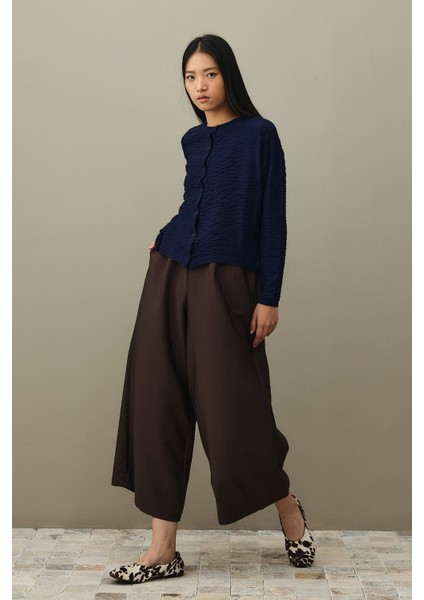 Büzgülü Viscone Hırka Lacivert modelleri