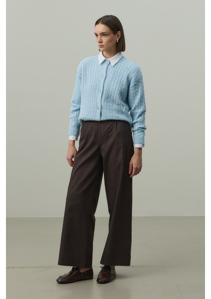 Saç Örgü Crop Hırka Bebe Mavisi modelleri