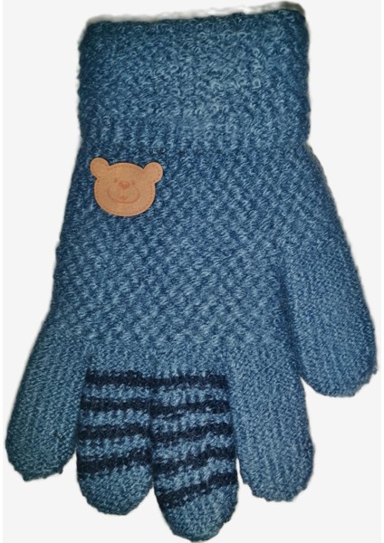 Erkek Çocuk Anaokulu Örme Eldiven 3-7 Yaş