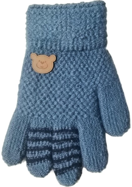 Erkek Çocuk Anaokulu Örme Eldiven 3-7 Yaş