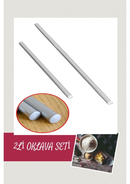 2'li Alüminyum Şef Metal Oklava Seti