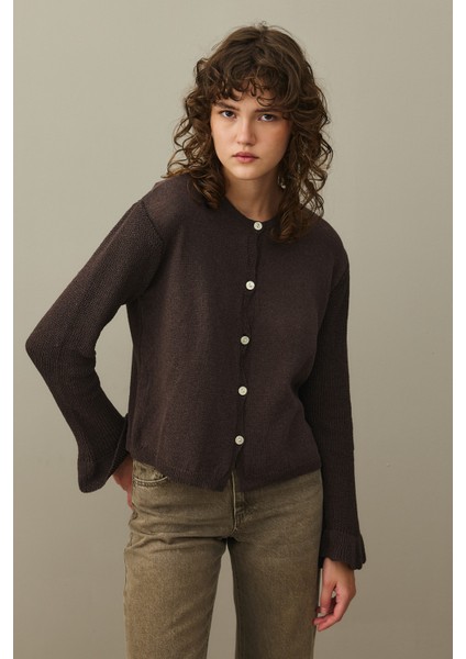 Pamuk Hırka Kahverengi modelleri