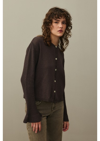 Pamuk Hırka Kahverengi indirimleri