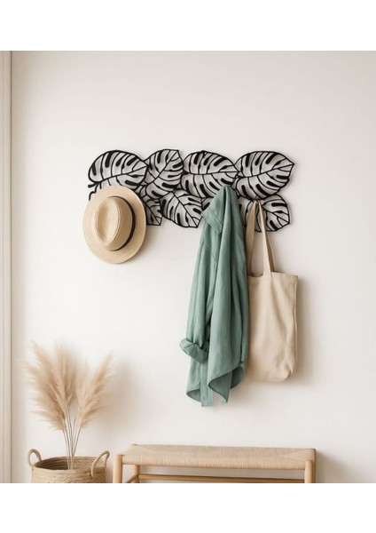 Farklı Desenli Siyah Metal Duvar Askısı | Modern & Tarz Ev Aksesuarları