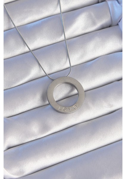 316L Çelik Gümüş Renk Zirkon Taşlı Model Kolye fiyatları