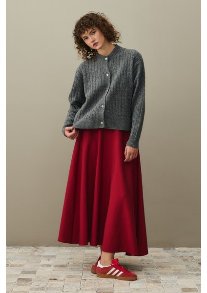 Saç Örgü Crop Hırka Antrasit fiyatları