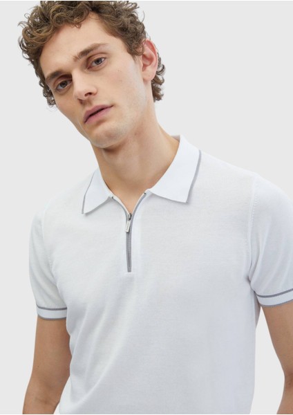 Beyaz Polo Yaka %100 Pamuk Triko modelleri
