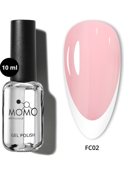 Momo French Cover Rubber Base Coat FC02 10 ml Geliştirilmiş Formül ile Tırnak Bakımı