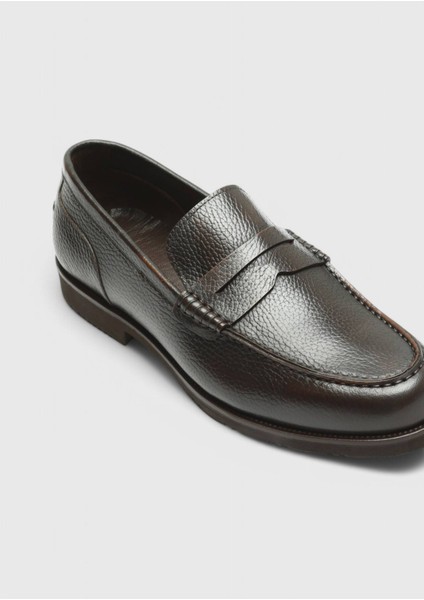 Kahverengi Deri Casual Loafer fiyatları