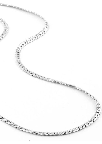 Erkek Ince Yassı Yılan Çelik Kolye 60 cm fiyatları