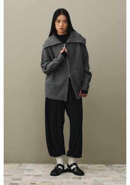 Fermuar Detaylı Hırka Antrasit fiyatları