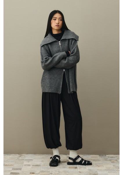 Fermuar Detaylı Hırka Antrasit modelleri