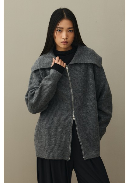 Fermuar Detaylı Hırka Antrasit fırsatları