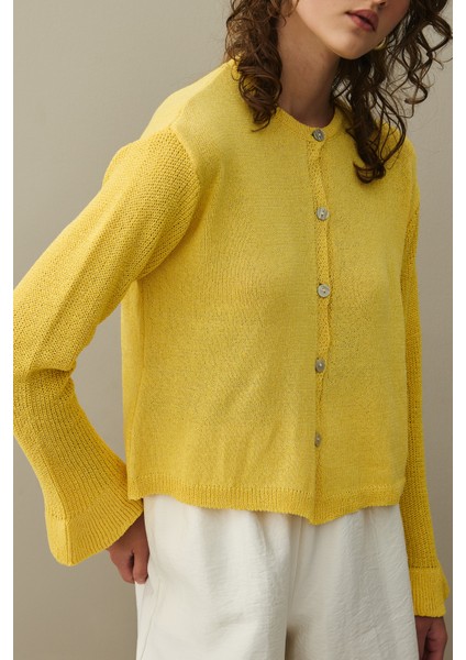 Pamuk Hırka Sarı modelleri