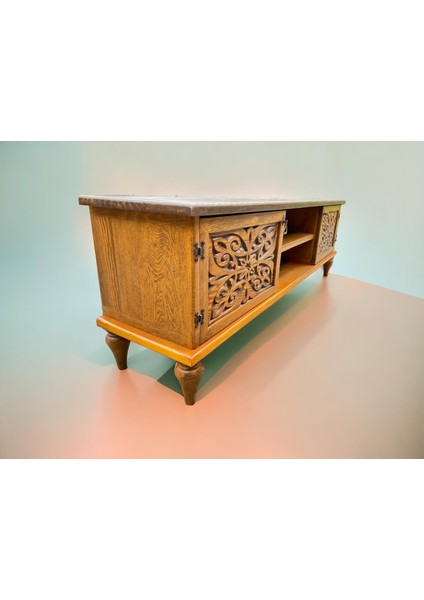 Woodshape %100 Doğal Ahşap Tv Ünitesi 119*35*44 modelleri