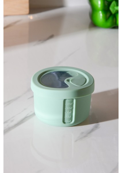 Pastel Hava Sızdırmaz Yuvarlak Silikon Saklama Kabı 150 ml | Yeşil fiyatları