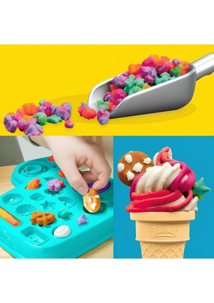 Buğz Hasbro Play-Doh Gökkuşağı Girdaplı Dondurma Oyun Seti G0028 modelleri
