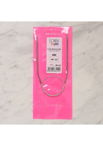 Loren Crafts 2,5 mm Çelik Misinalı Şiş 40 cm fırsatları