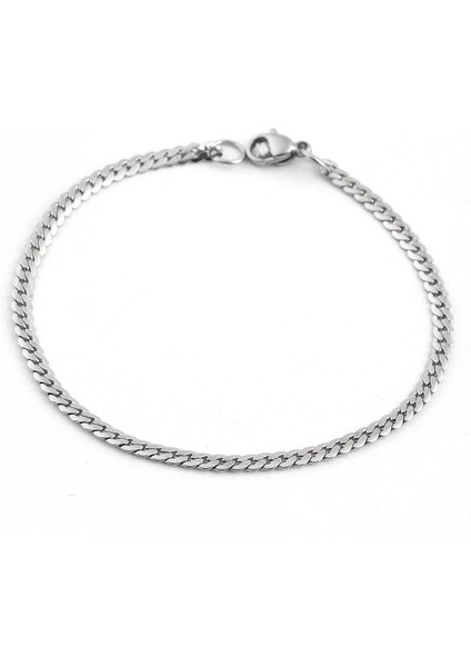 Erkek Yassı Ince Çelik Bileklik modelleri