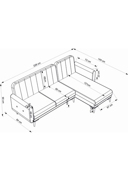 Bona 2+Dinlenme Köşe Takımı Bej Valebo-03 Ceviz Ayak fırsatları
