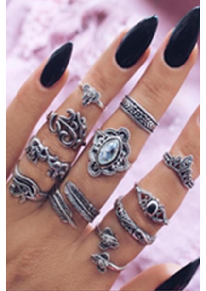 Barbara Yüzük Set - Gümüş