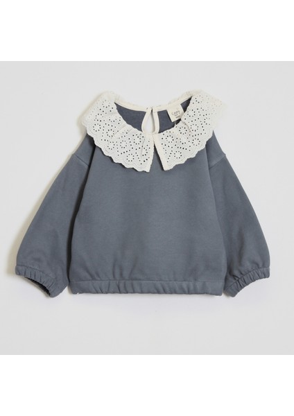 Kız Çocuk Yakalı Kalp Desenli Takım fiyatları