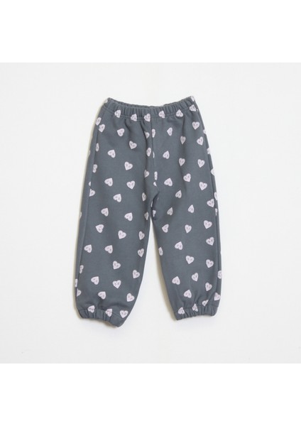 Kız Çocuk Yakalı Kalp Desenli Takım modelleri