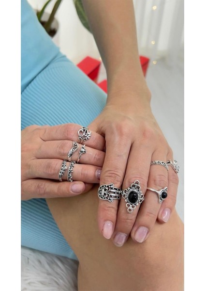 Kendrick Yüzük Set - Gümüş