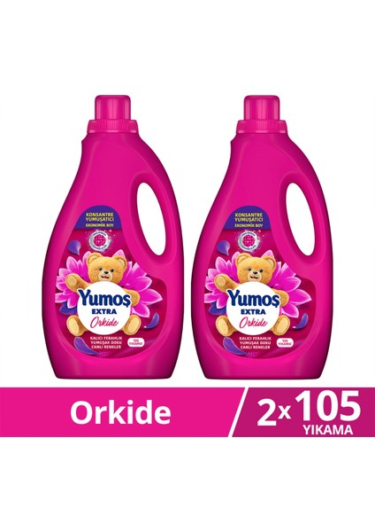 Extra Konsantre Çamaşır Yumuşatıcısı Orkide 105 Yıkama 2520ML X2