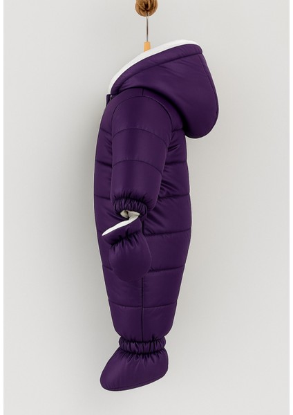 Yağmur-Soğuk Geçirmez Kapüşonlu Çıkarılabilir Eldiven ve Patikli Bebek Kozmonot