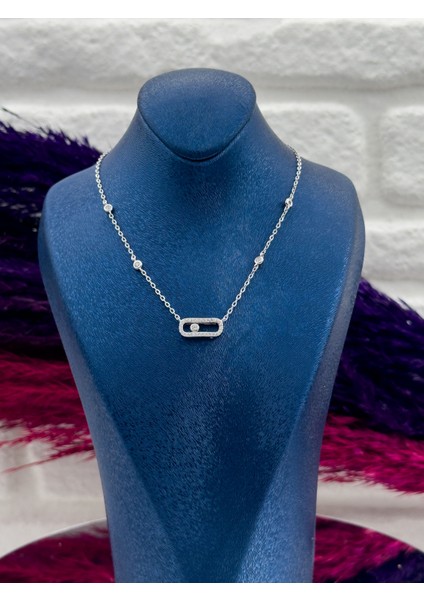 925 Ayar Gümüş Özel Tasarım Su Yolu Modeli Zarif Kadın Kolye