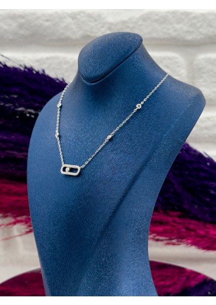 925 Ayar Gümüş Özel Tasarım Su Yolu Modeli Zarif Kadın Kolye modelleri