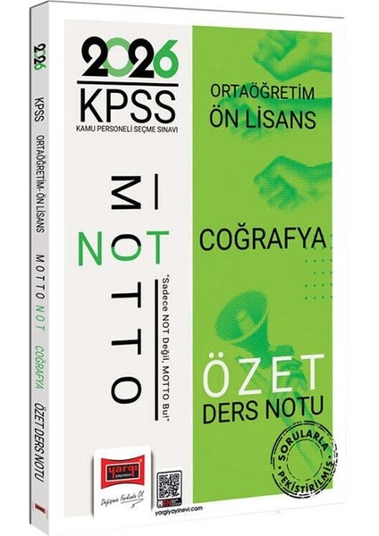 Yargı 2026 Kpss Ortaöğretim Ön Lisans Motto Serisi Coğrafya Özet Ders Notu