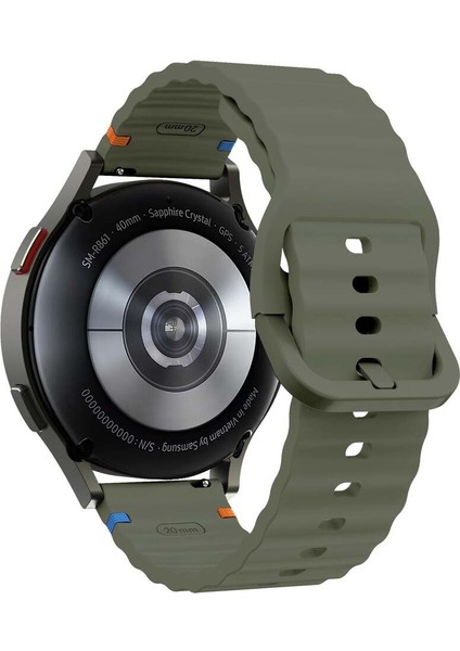 Huawei Watch Gt 6/gt 6 Pro 46 mm Uyumlu Ip Detaylı Dalga Tasarımlı Silikon Kordon 22MM Android Kayış