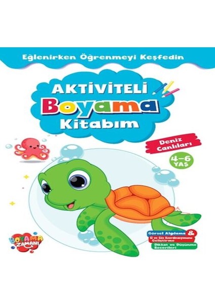 Aktiviteli Boyama Kitabı Deniz Canlıları
