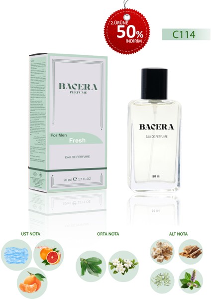C114 Fresh Erkek Parfüm 50 ml