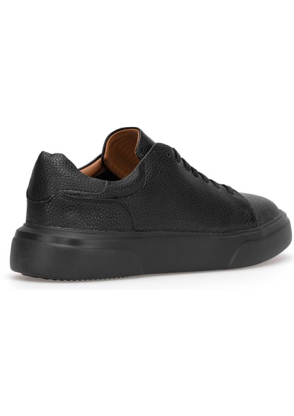 Tommy Erkek Deri Sneaker Ayakkabı Full Siyah fırsatları