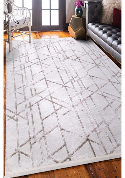 Zara 1006 Serisi Geometrik Desenli Modern Akrilik Yumuşak Dokuma Salon Oturma Yatak Odası Halısı