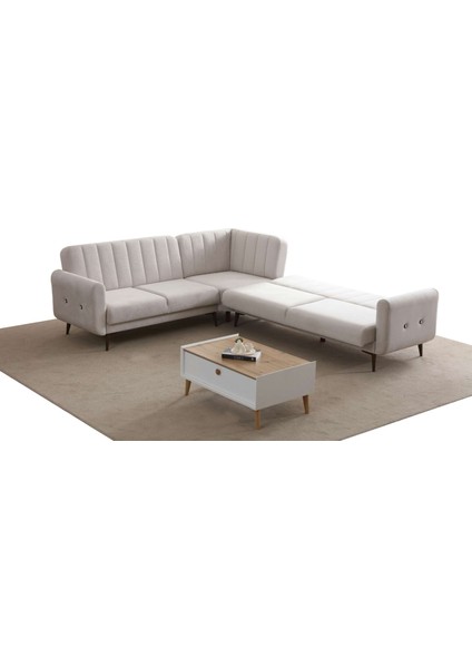 Bona 3 + L Köşe+3'lü Köşetakımı Bej Valebo-03 Ceviz Ayak fiyatları