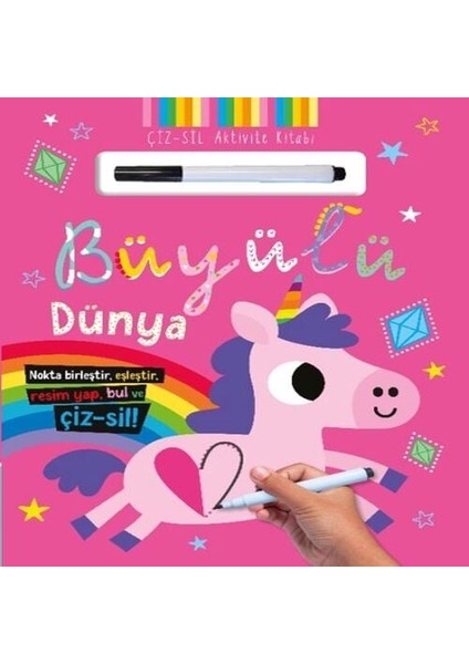 Çiz – Sil Aktivite Kitabı Büyülü Dünya