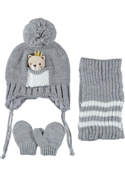 Bebek Şapka-Atkı-Eldiven 3’lü Takım