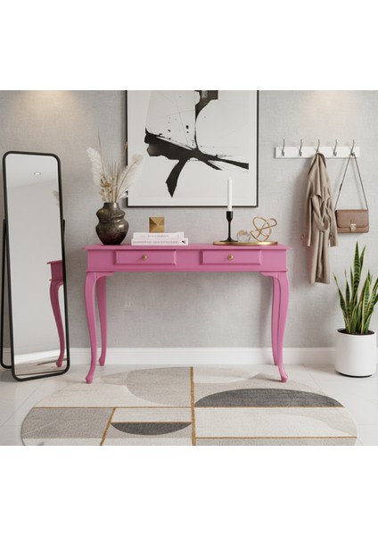 100 cm Masif Çekmeceli Lükens Pembe Dresuar